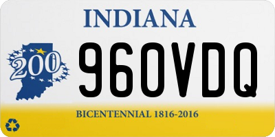 IN license plate 960VDQ