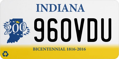 IN license plate 960VDU