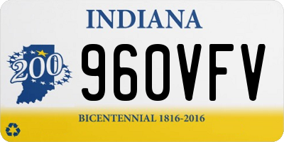 IN license plate 960VFV
