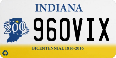 IN license plate 960VIX