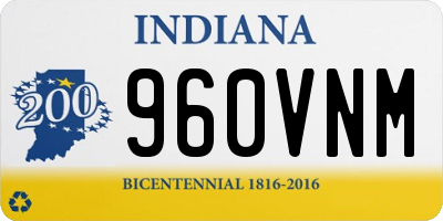IN license plate 960VNM