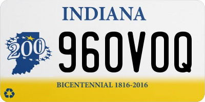 IN license plate 960VOQ