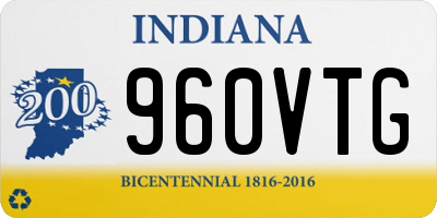 IN license plate 960VTG