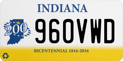 IN license plate 960VWD