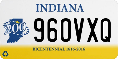 IN license plate 960VXQ