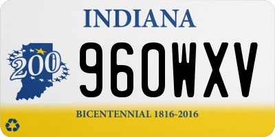 IN license plate 960WXV