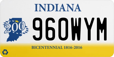 IN license plate 960WYM