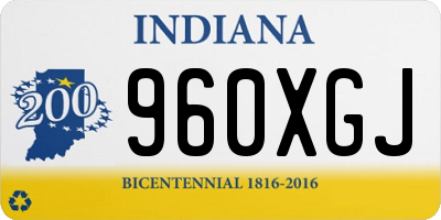 IN license plate 960XGJ