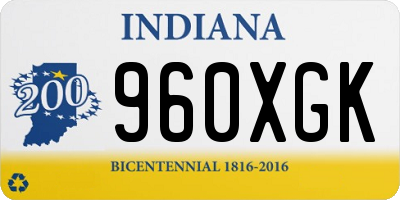 IN license plate 960XGK