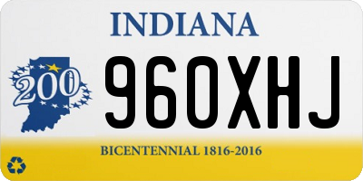 IN license plate 960XHJ