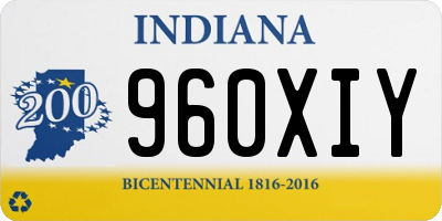 IN license plate 960XIY