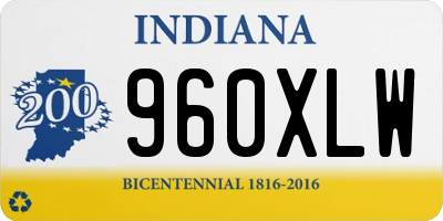 IN license plate 960XLW