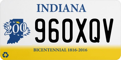 IN license plate 960XQV