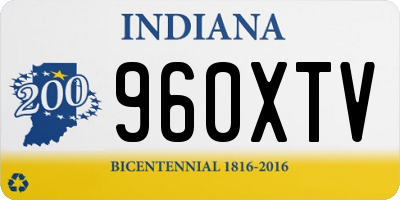 IN license plate 960XTV