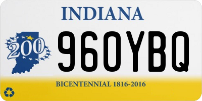 IN license plate 960YBQ