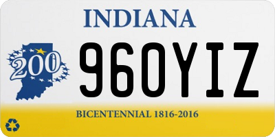 IN license plate 960YIZ