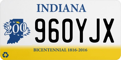IN license plate 960YJX