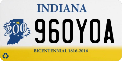 IN license plate 960YOA