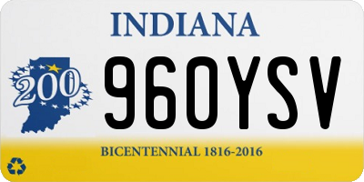 IN license plate 960YSV