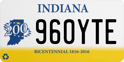 IN license plate 960YTE