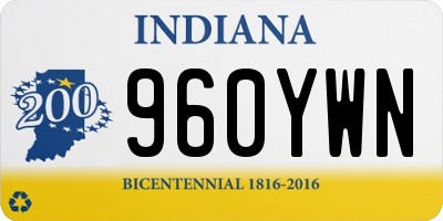 IN license plate 960YWN