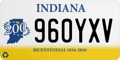 IN license plate 960YXV