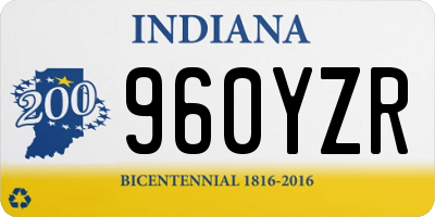 IN license plate 960YZR