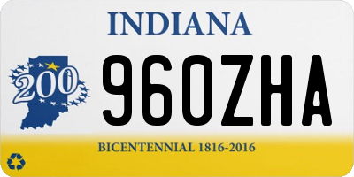 IN license plate 960ZHA