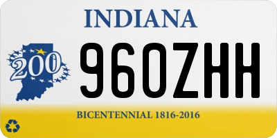 IN license plate 960ZHH