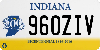 IN license plate 960ZIV