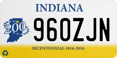 IN license plate 960ZJN