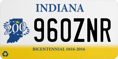 IN license plate 960ZNR