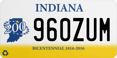 IN license plate 960ZUM