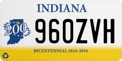 IN license plate 960ZVH