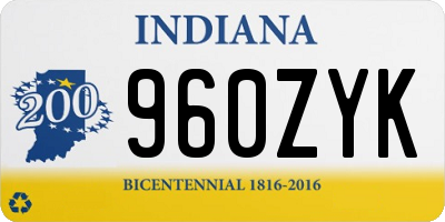 IN license plate 960ZYK