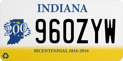 IN license plate 960ZYW