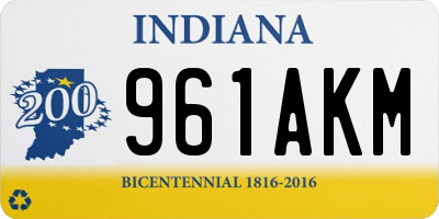 IN license plate 961AKM