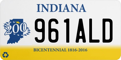 IN license plate 961ALD