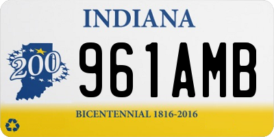 IN license plate 961AMB