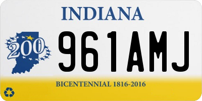 IN license plate 961AMJ