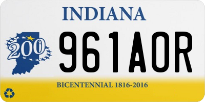 IN license plate 961AOR