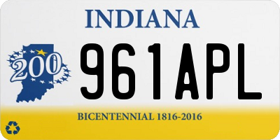 IN license plate 961APL
