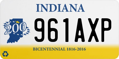 IN license plate 961AXP