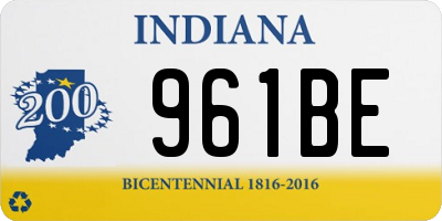 IN license plate 961BE
