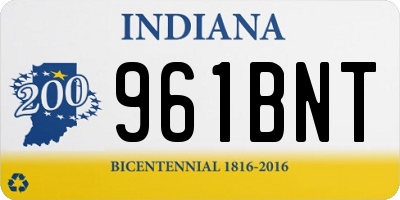 IN license plate 961BNT