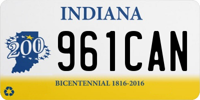 IN license plate 961CAN
