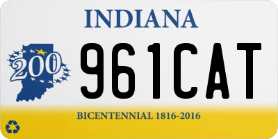 IN license plate 961CAT