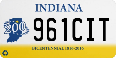 IN license plate 961CIT