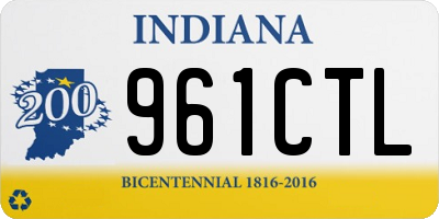 IN license plate 961CTL