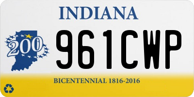 IN license plate 961CWP